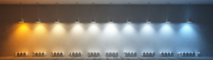 Different lighting color temperatures