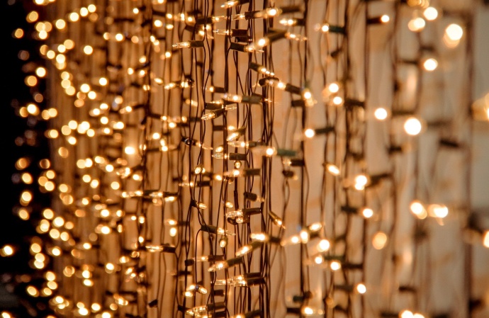 christmas lights curtain