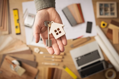 House-shaped key ring House-shaped key ring