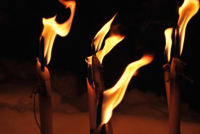 3 torches on fire 3 torches on fire