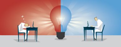 Illustrative image of the influence of lighting on productivity Illustrative image of the influence of lighting on productivity