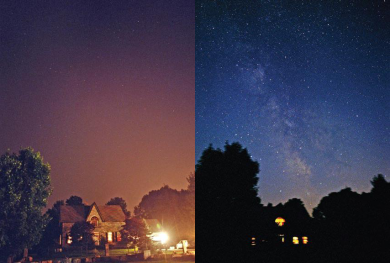 Image comparative du ciel nocturne