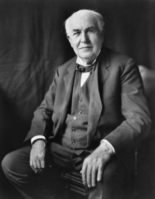 Photo en noir et blanc de Thomas Edison Photo en noir et blanc de Thomas Edison